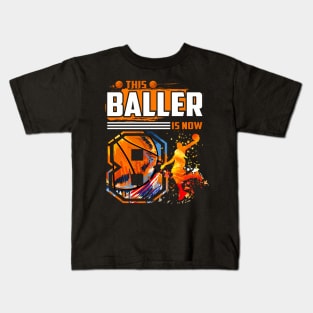 This Baller Is Now 8 Cool Basketball 8Th Birthday 8 Yrs Old Kids T-Shirt